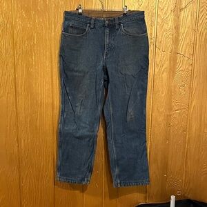 Duluth Trading Co Relaxed Fit Flannel Lined Jeans